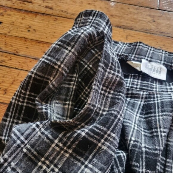 Leslie Fay Separates Vintage Plaid Midi Skirt Gray, Black and‎ White Size 16 - Picture 3 of 8